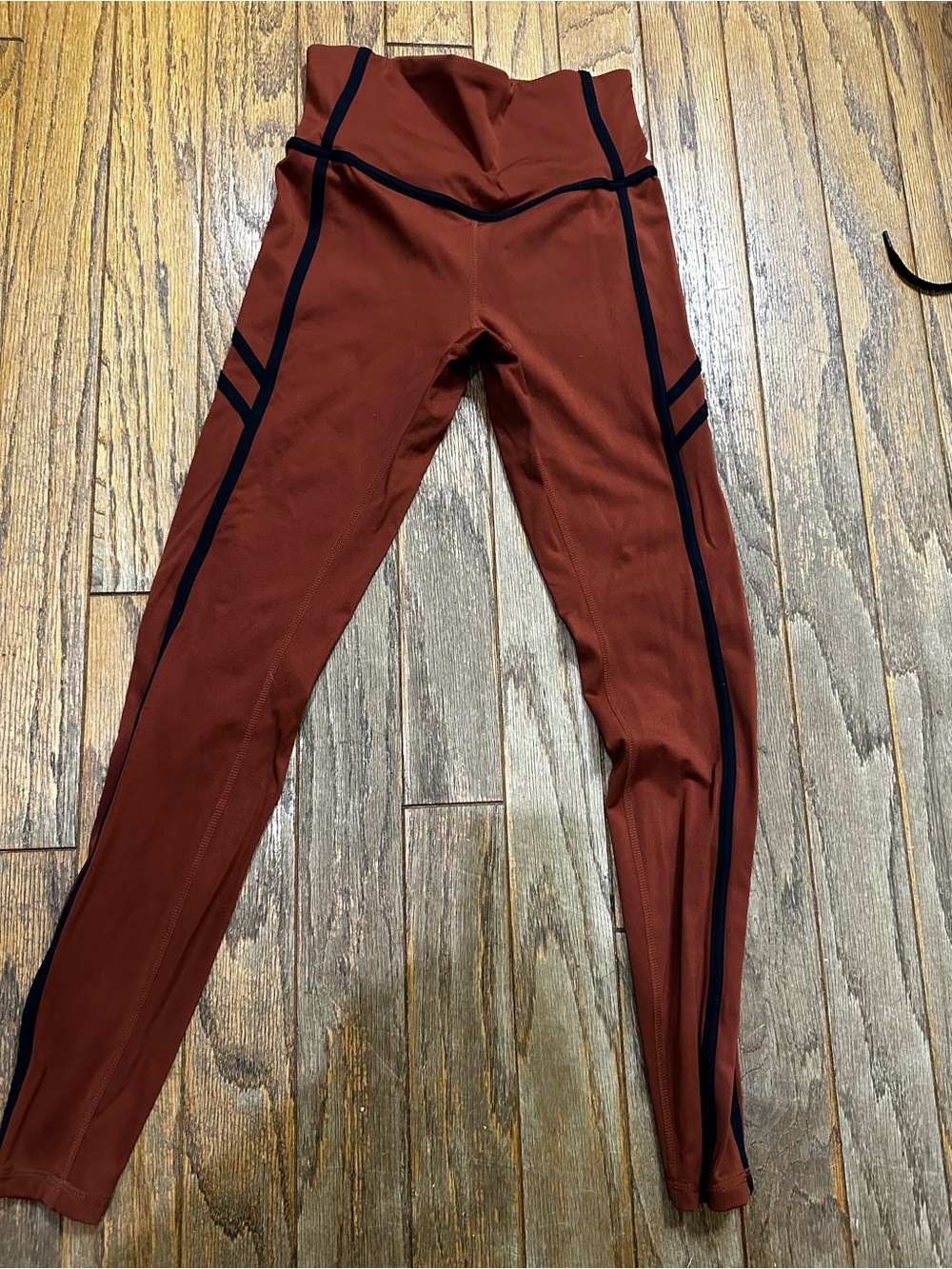 ANTONIO MELANI Rust Leggings with Black Trim